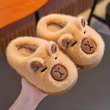 Pantoufles en peluche Capybara – Chaussures en coton confortables