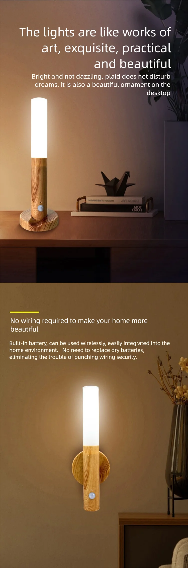 LED Night Light – USB Rechargeable Motion Sensor Lamp