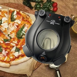 Appareil à pizza électrique 420 °C – 1200 W, plaque en pierre