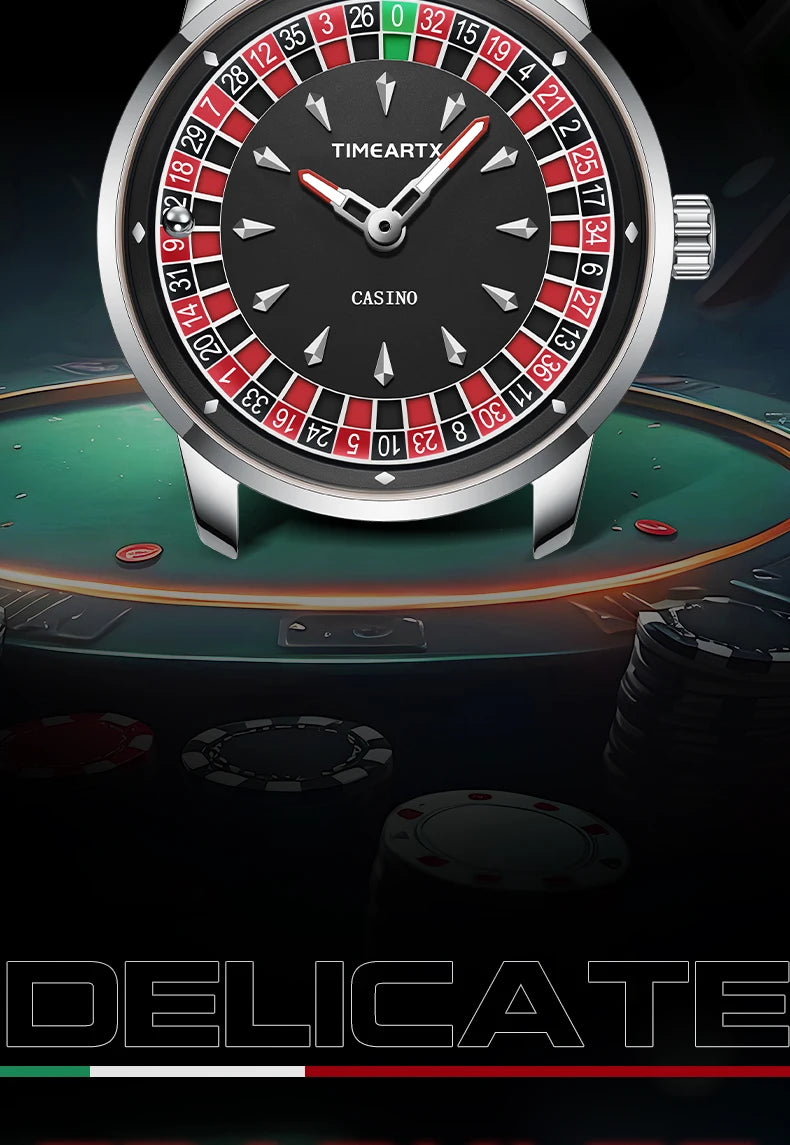 TIMEARTX Roulette Watch - waterproof