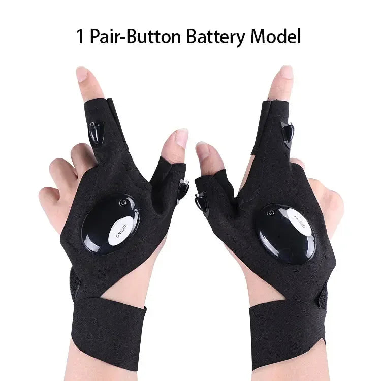 Light-Up Gloves - Breathable Adjustable