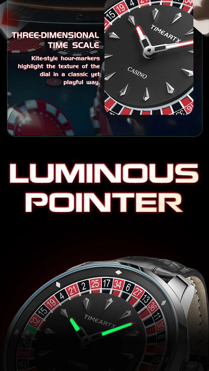 TIMEARTX Roulette Watch - waterproof