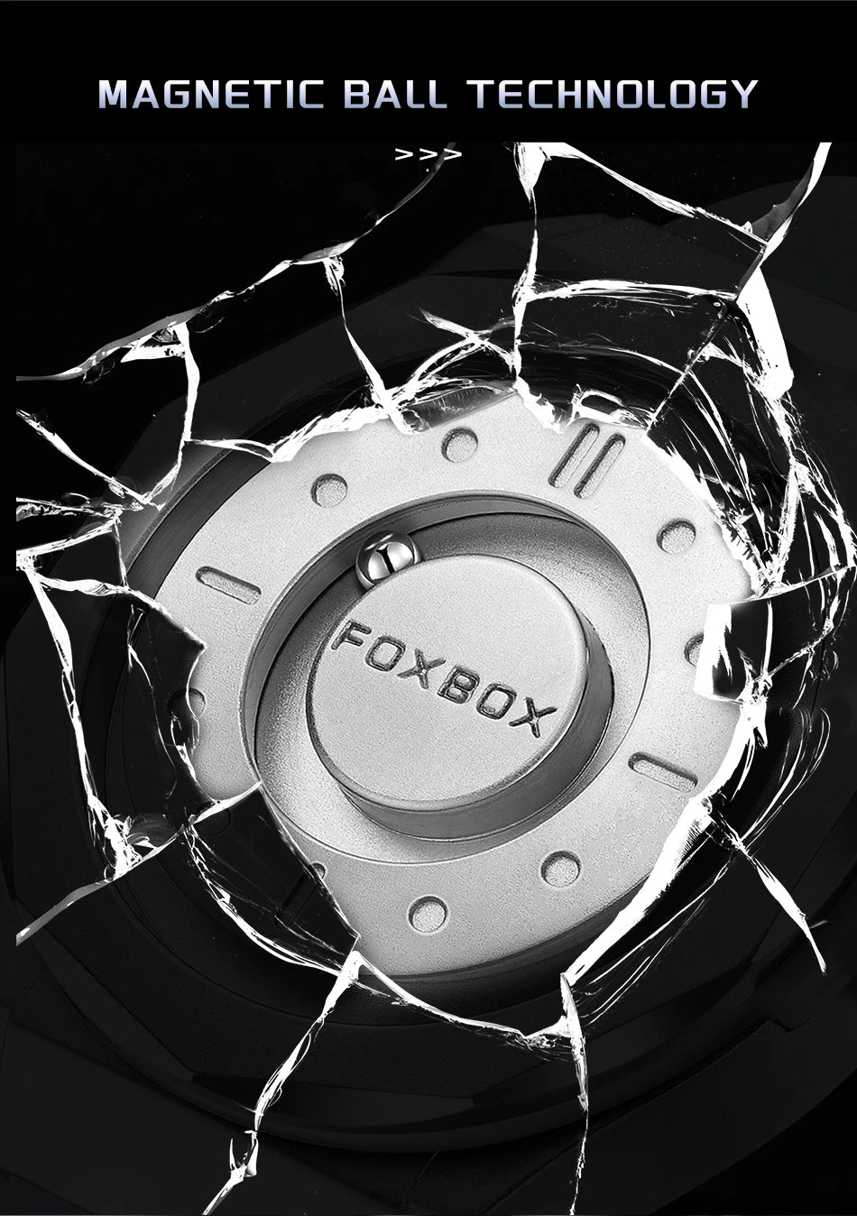 FOXBOX Watch - Magnetic Scrolling Pointer Waterproof Quartz