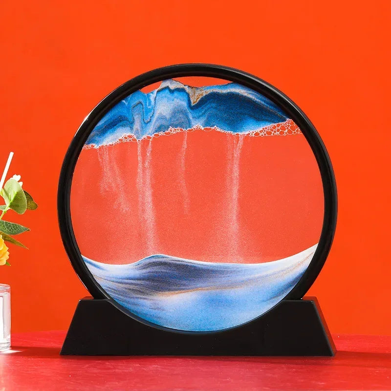 3D Moving Sand Art – Nordic Liquid Hourglass Sandscape Decor