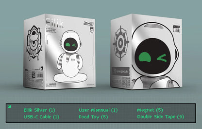 Eilik Chrome Silver - Interactive AI Robot Desk Companion