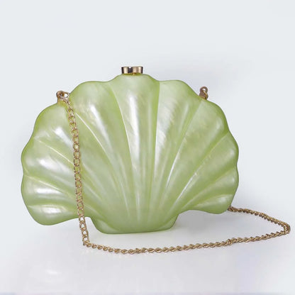 Female Shell Acrylic Box Clutches Lady Gift Evening Bag Party Prom Stones Handbags Luxury Women Wedding Bridal Clutch Purse Bag