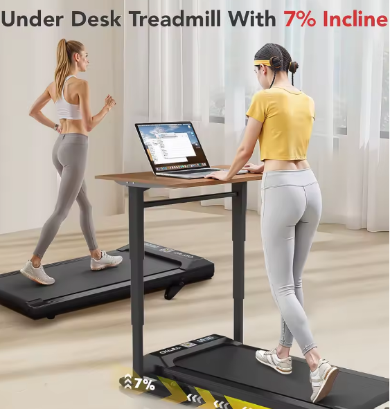 Under-Desk Treadmill with Incline 4 in 1