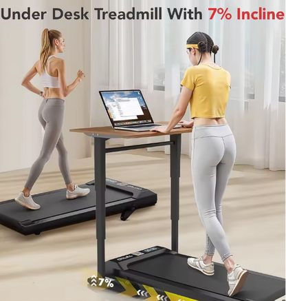 Under-Desk Treadmill with Incline 4 in 1