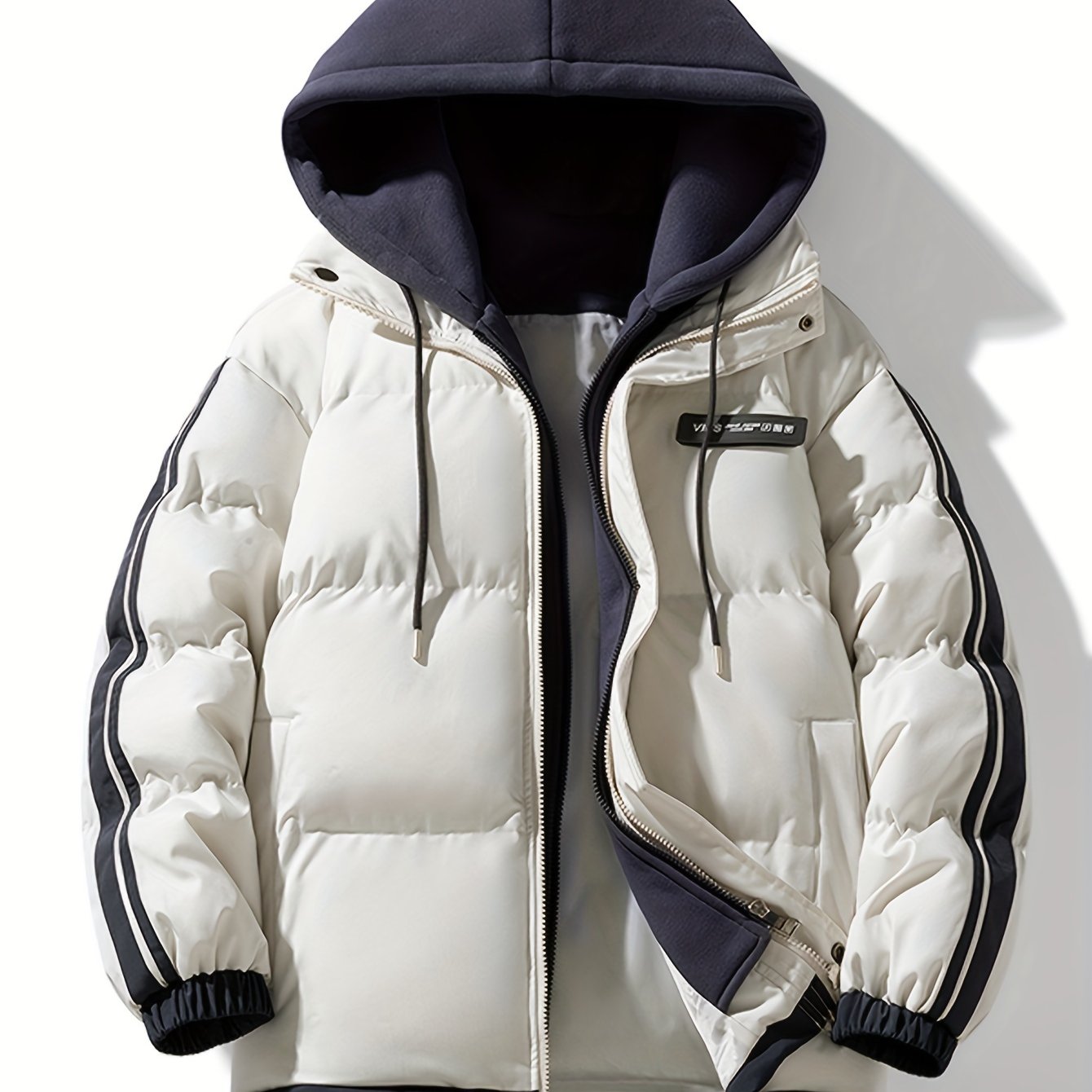 Plus Size Women's Skiing Coat - Warm Thick Hooded Two-Piece