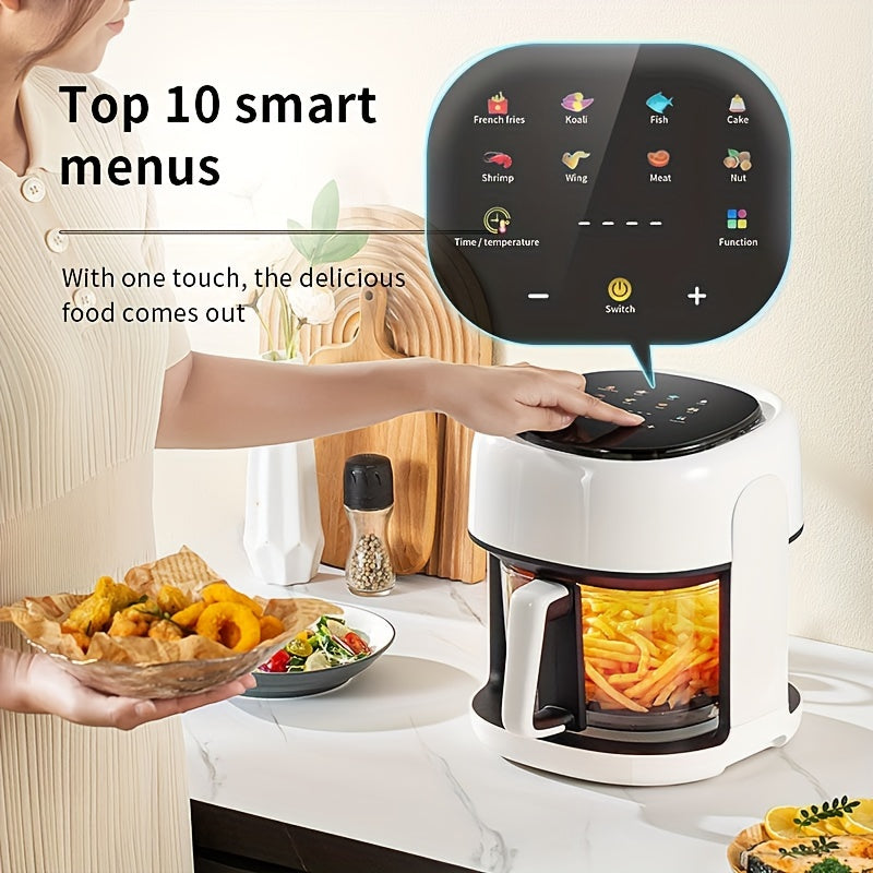 Intelligent Compact Air Fryer 4.5L - Glass 360° Window