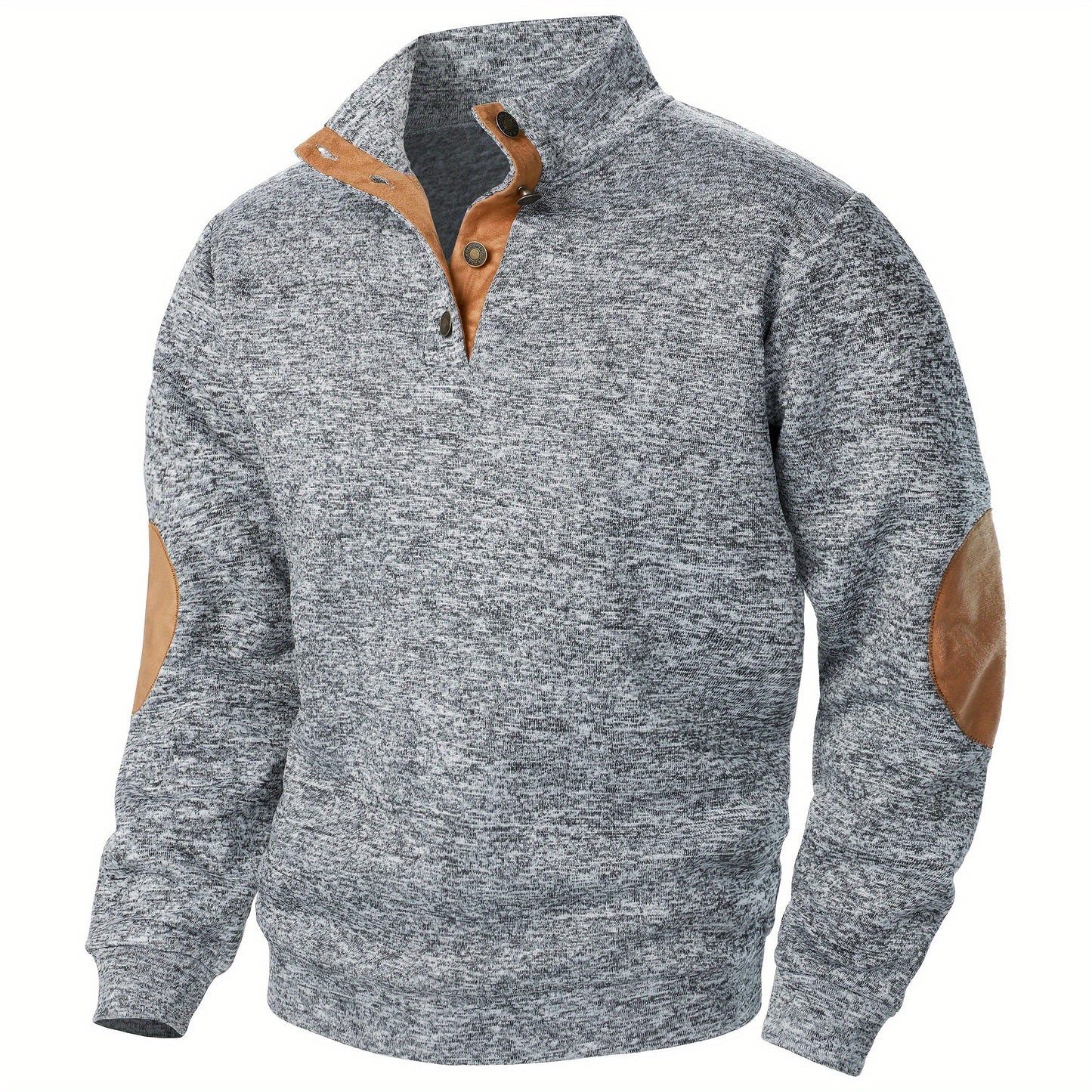 Men's Stand-Collar Casual Sweatshirt - Autumn Winter Long Sleeve