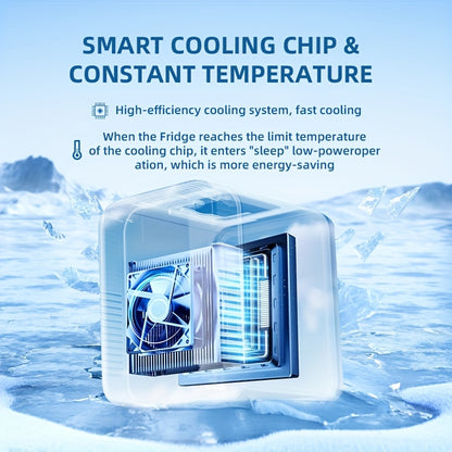 Mini-réfrigérateur pour camping-car 4 L - Glacière et chauffe-plats portables CA + 12 V CC