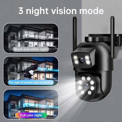 ZHXINSD Wireless Smart Security Camera - PTZ 355° AI 1920p Dual Lens