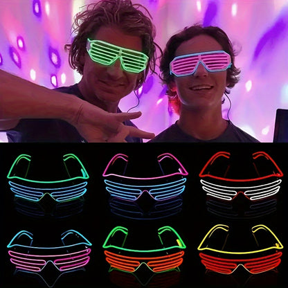 LED Party Glasses - Neon Eyes Glow-in-the-Dark Blinking Effect