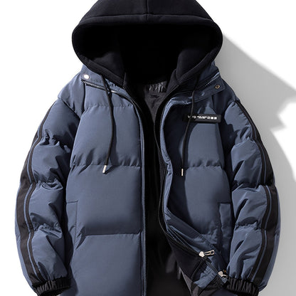 Plus Size Women's Skiing Coat - Warm Thick Hooded Two-Piece