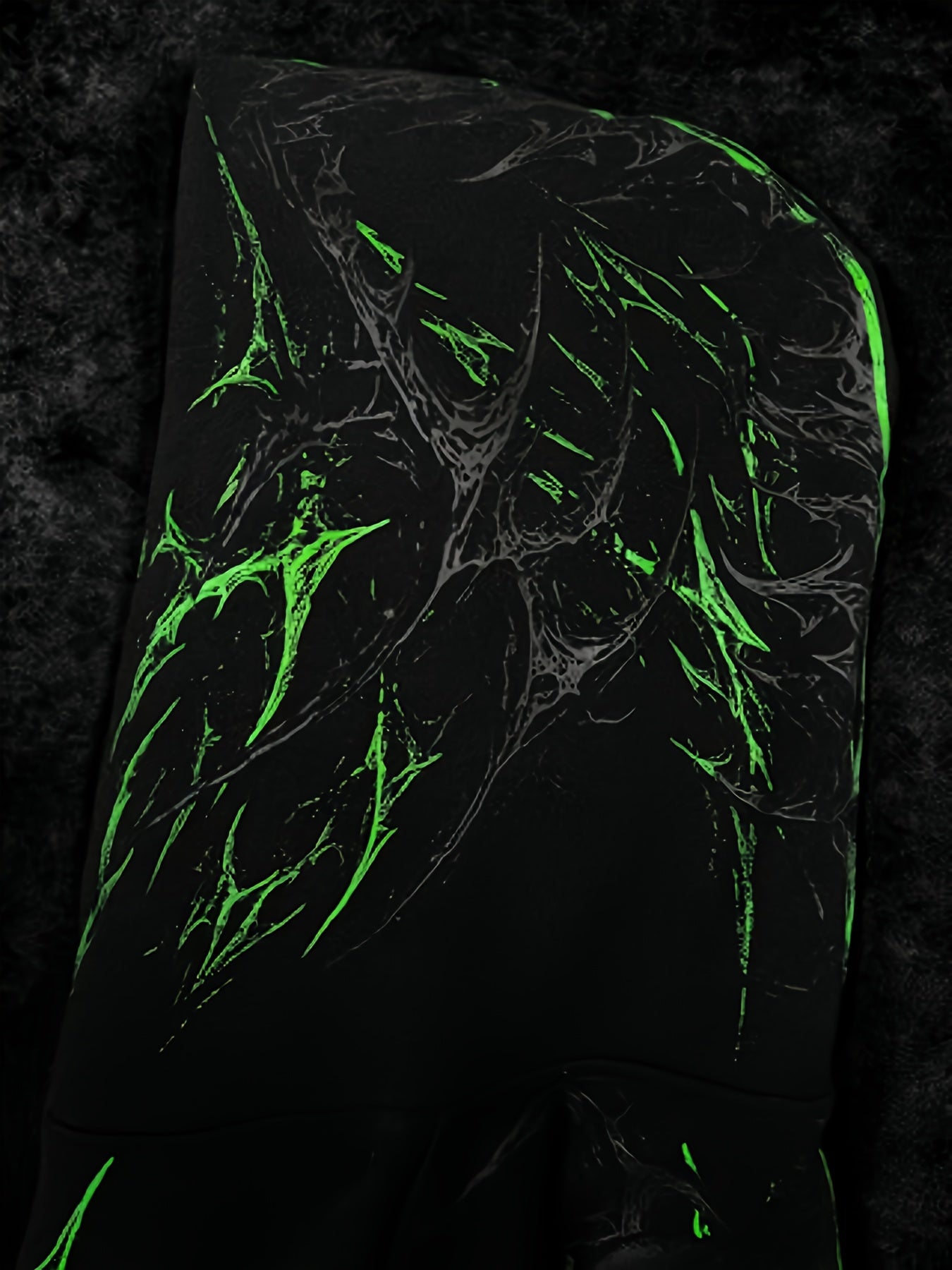 Men's Gothic Hoodie - Loose Fit Full-Zip with Pockets