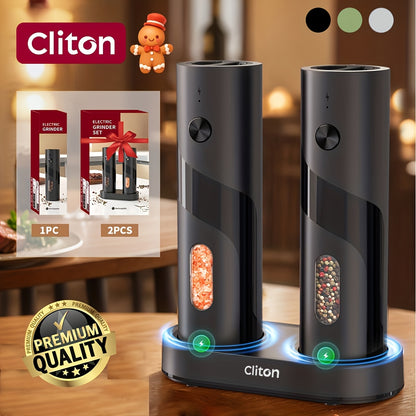 Electric Salt & Pepper Grinder - Rechargeable USB LED