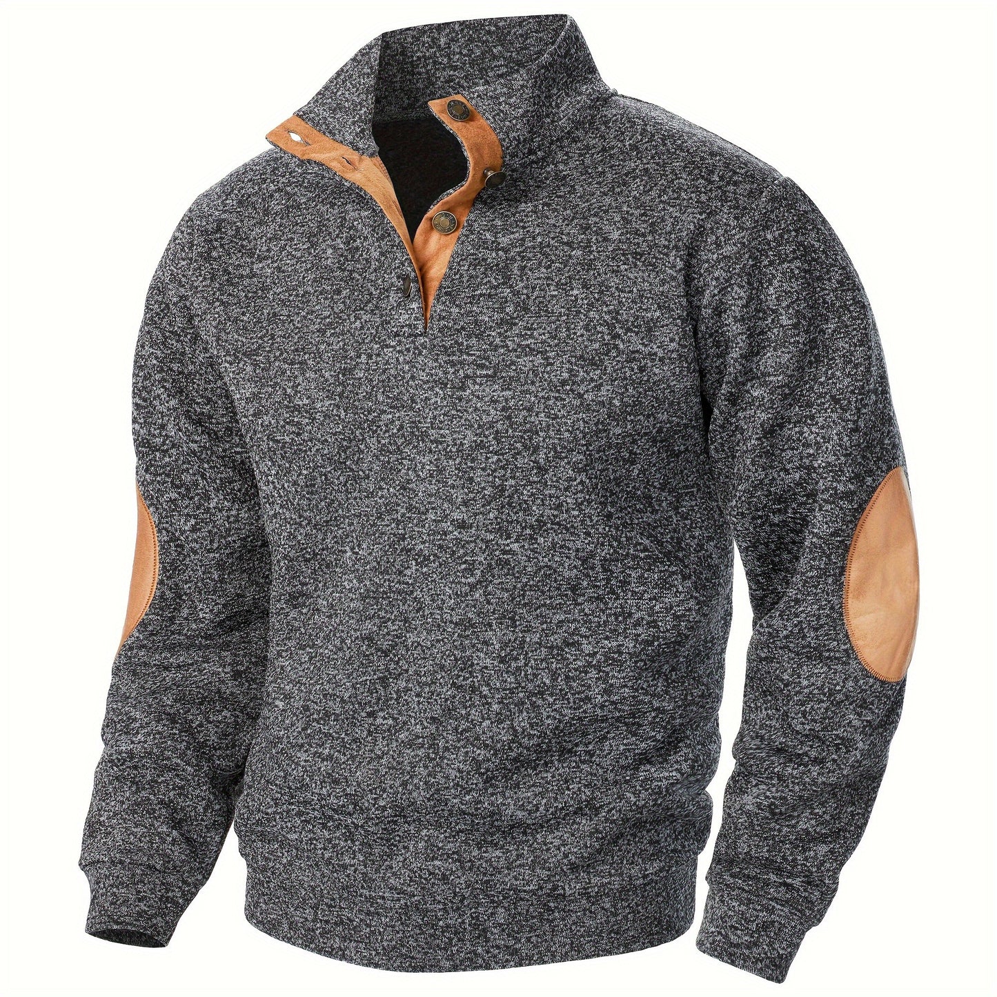Men's Stand-Collar Casual Sweatshirt - Autumn Winter Long Sleeve