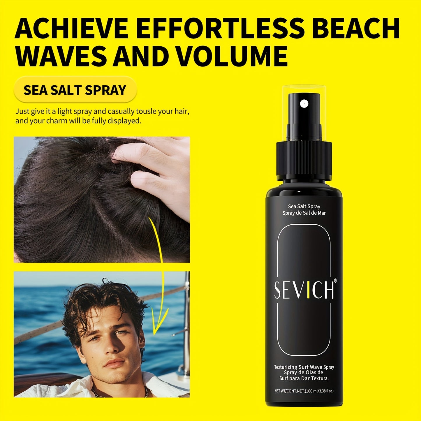 SEVICH Sea Salt Spray for Hair - Volume Texture Beach Waves