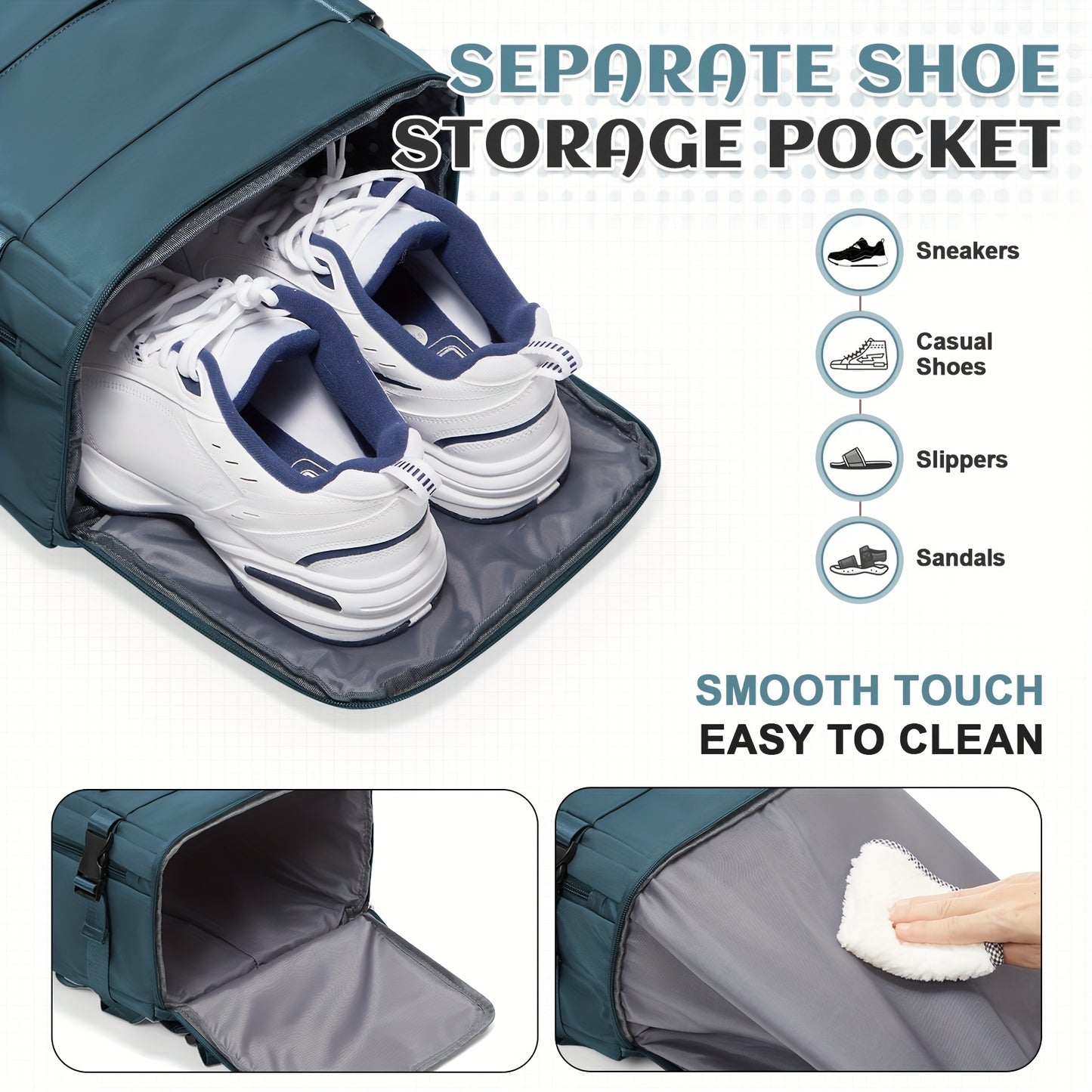 Lightweight Travel Backpack 40x30x20cm - Airline Approved Carry-On