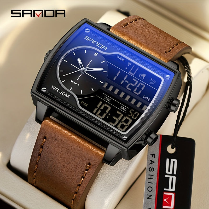 OFNS Men's Digital Watch - Multifunctional Electronic Timing Square