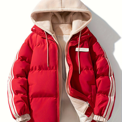 Plus Size Women's Skiing Coat - Warm Thick Hooded Two-Piece