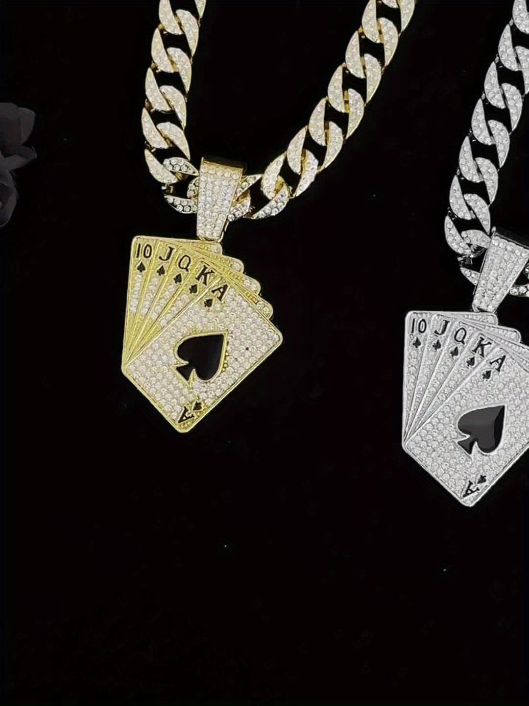 Poker Pendant + Cuban Chain
