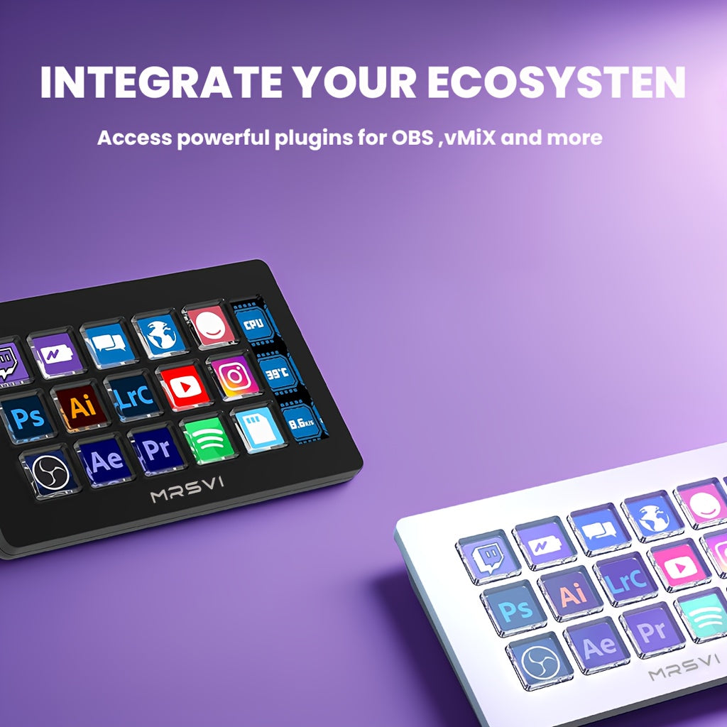 Live Streaming Controller - 15 Keys Programmable Desktop Panel