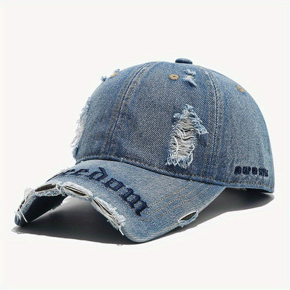 Baseball Cap - Washed Distressed with Embroidery