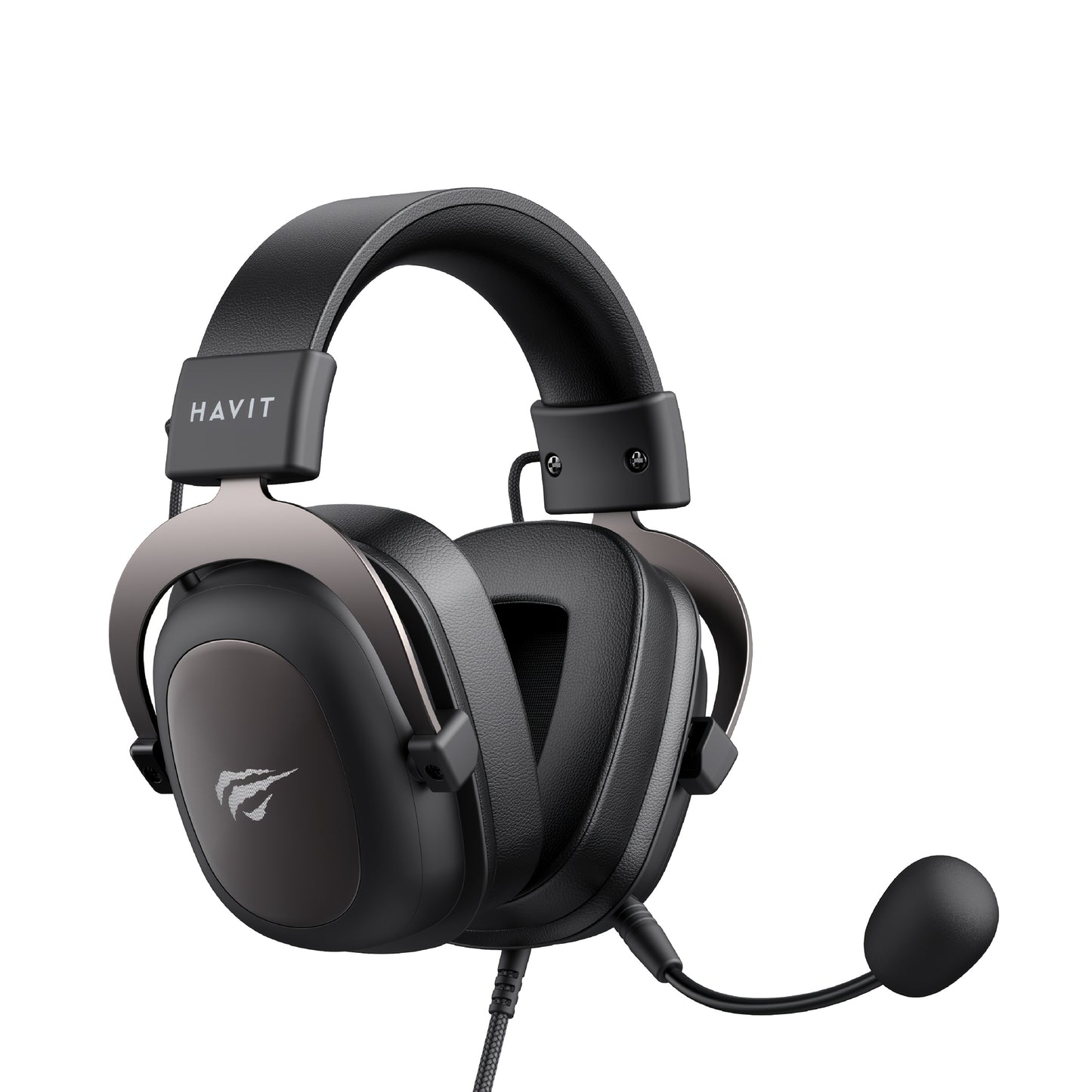 HAVIT Headset - Protein Leather Earmuffs with Detachable Mic