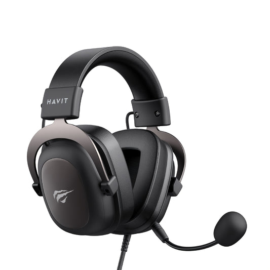 HAVIT Headset - Protein Leather Earmuffs with Detachable Mic