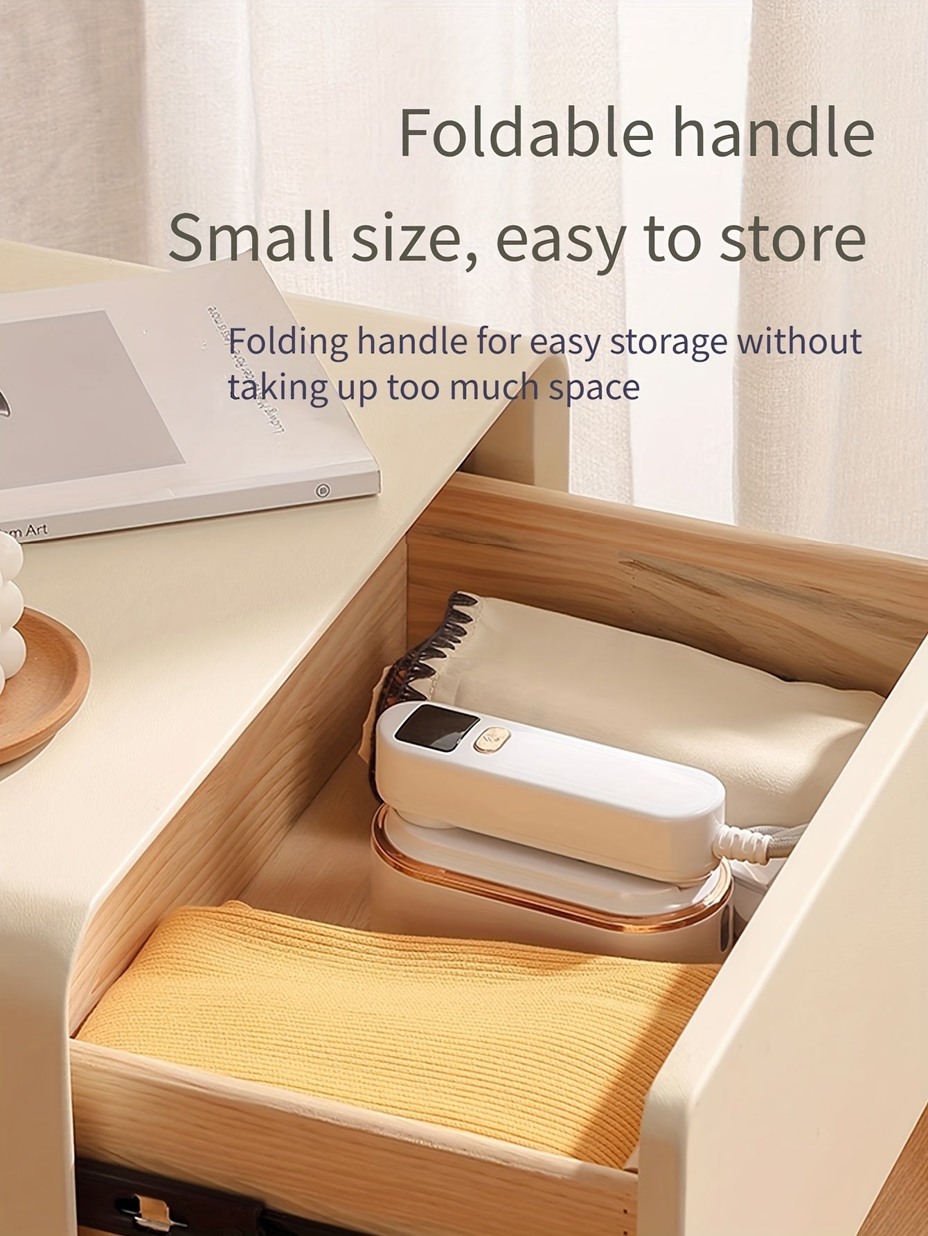 Handheld Steamer with Iron - 3-Speed 180° Rotatable 2-in-1