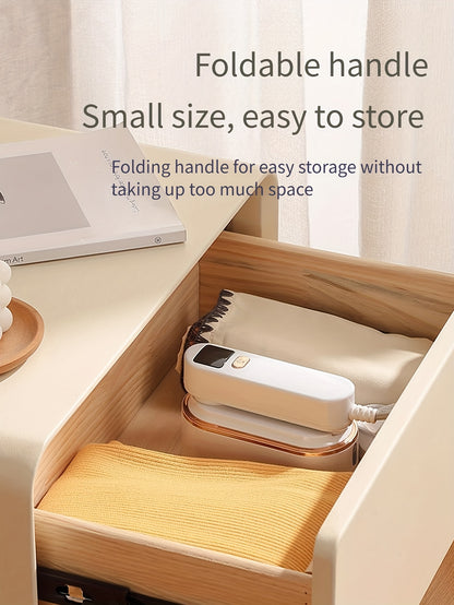 Handheld Steamer with Iron - 3-Speed 180° Rotatable 2-in-1