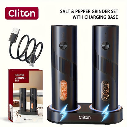 Electric Salt & Pepper Grinder - Rechargeable USB LED