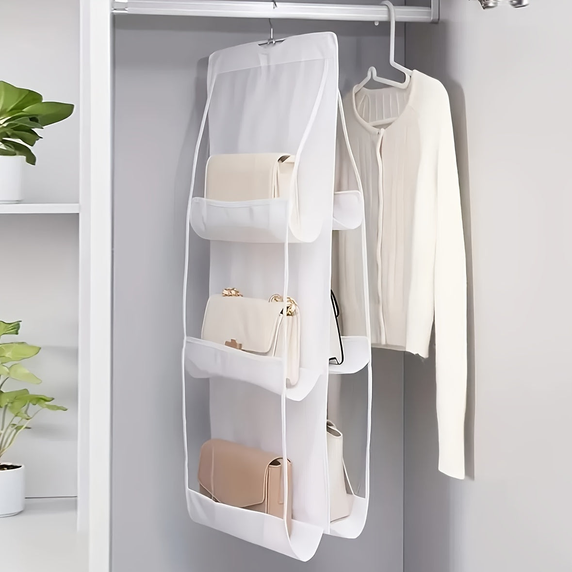Multi Layer Hanging Bag Organizer - Space Saving Wardrobe