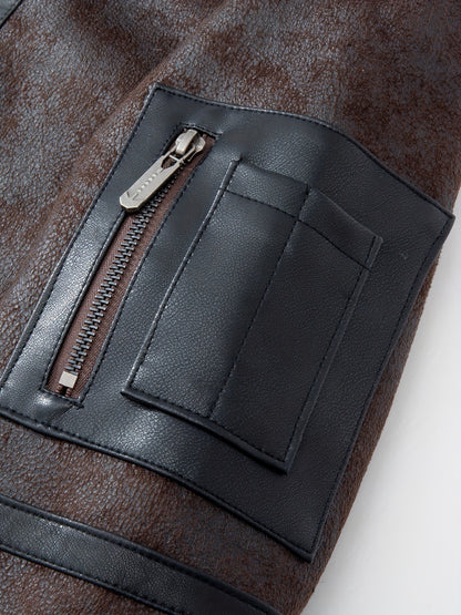 Men's Autumn-Winter Thickened Fleece-Lined Bomber Jacket