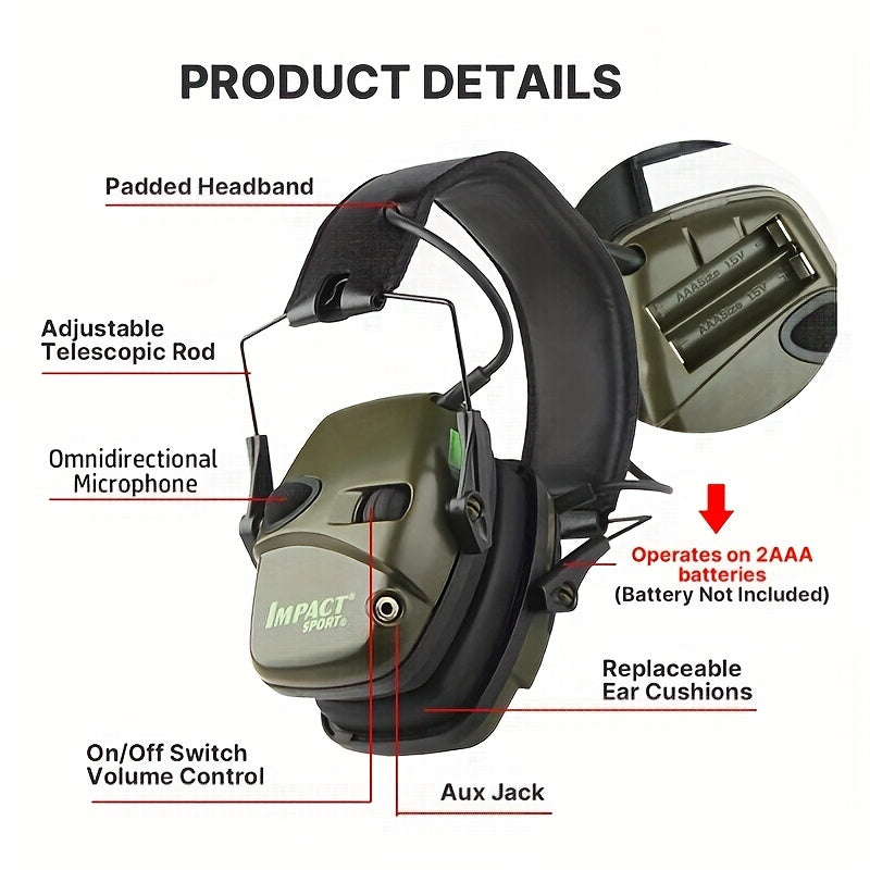 Battery-Powered Noise-Canceling Headphones - Over-Ear Active ANC