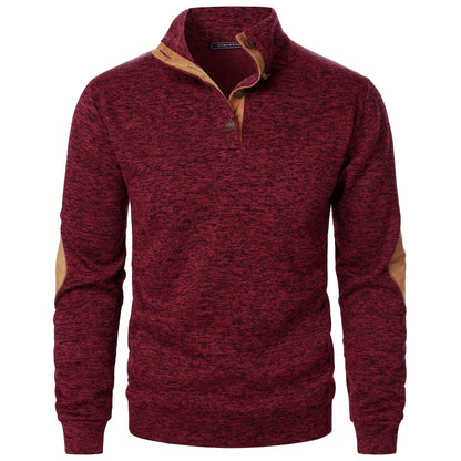 Men's Stand-Collar Casual Sweatshirt - Autumn Winter Long Sleeve