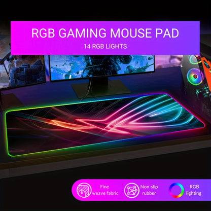 Gaming LED RGB Mouse Pad - Luminous Keyboard Pad Non-Slip
