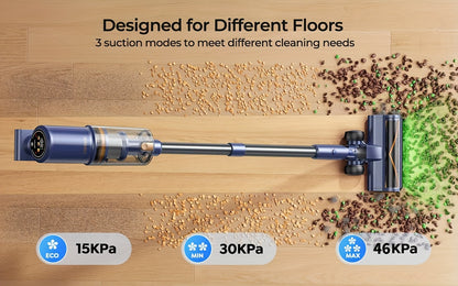 Laresar V11 Cordless Vacuum 650W 90Min - 46KPa 6-in-1 Touch Display