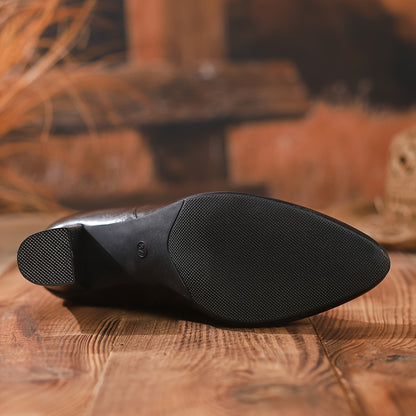 Women's Chunky Platform High Boots - Side Zipper Knee-High