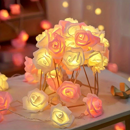 LED Rose Flower String Lights