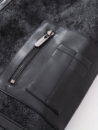 Men's Autumn-Winter Thickened Fleece-Lined Bomber Jacket