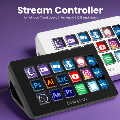 Live Streaming Controller - 15 Keys Programmable Desktop Panel