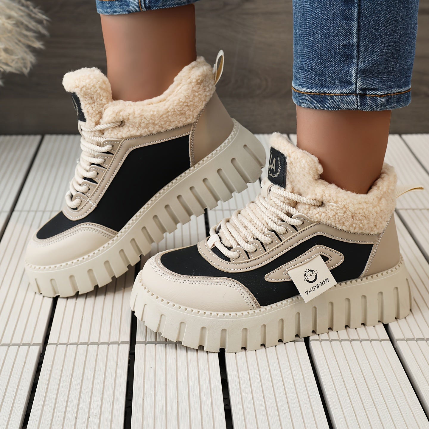 LYKU Women's Plush Lined Winter Sport Boots