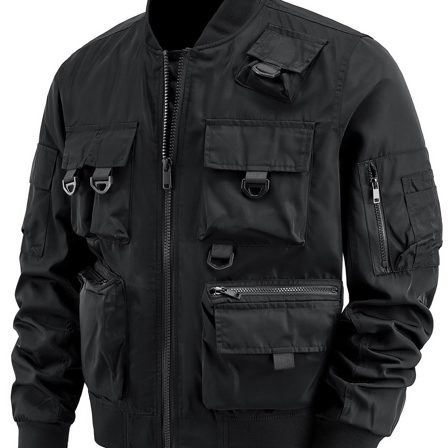 Men’s Premium Utility Bomber Jacket with Multi-Pocket