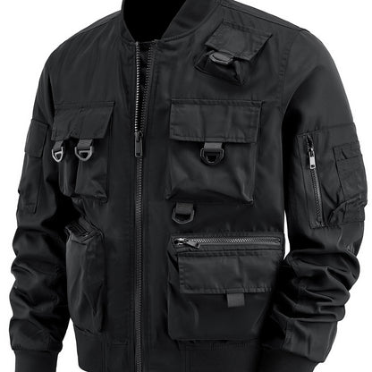 Men’s Premium Utility Bomber Jacket with Multi-Pocket