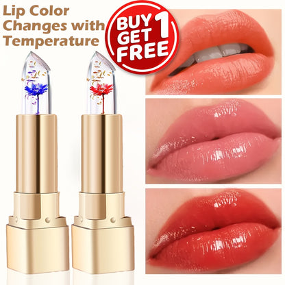 Crystal Flower Jelly Lipstick 1+1 free - Color-Changing Magic Lip Balm