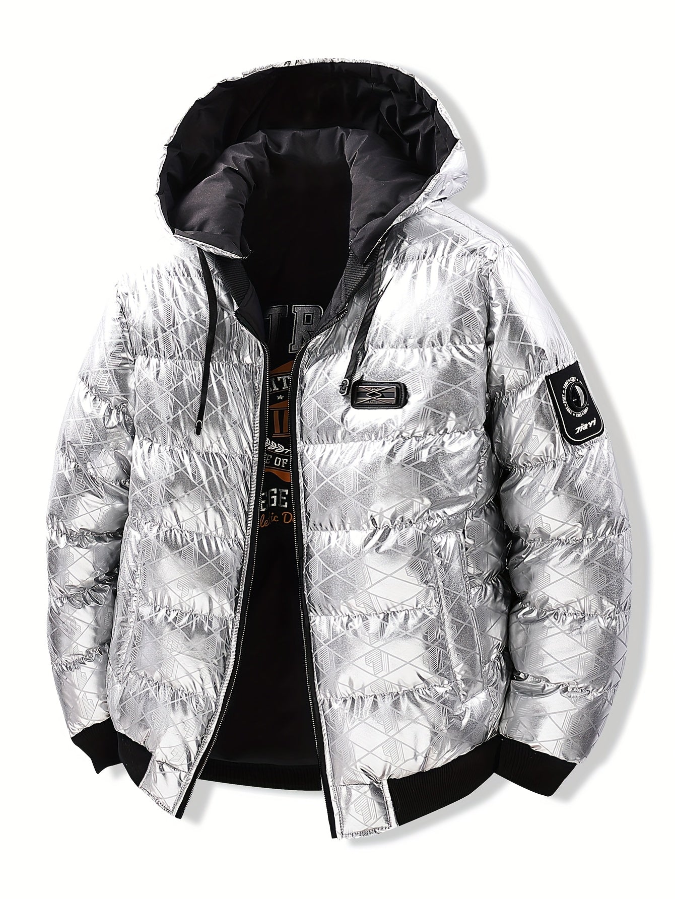 Men's Stylish Puffer Jacket - Thickened Warm