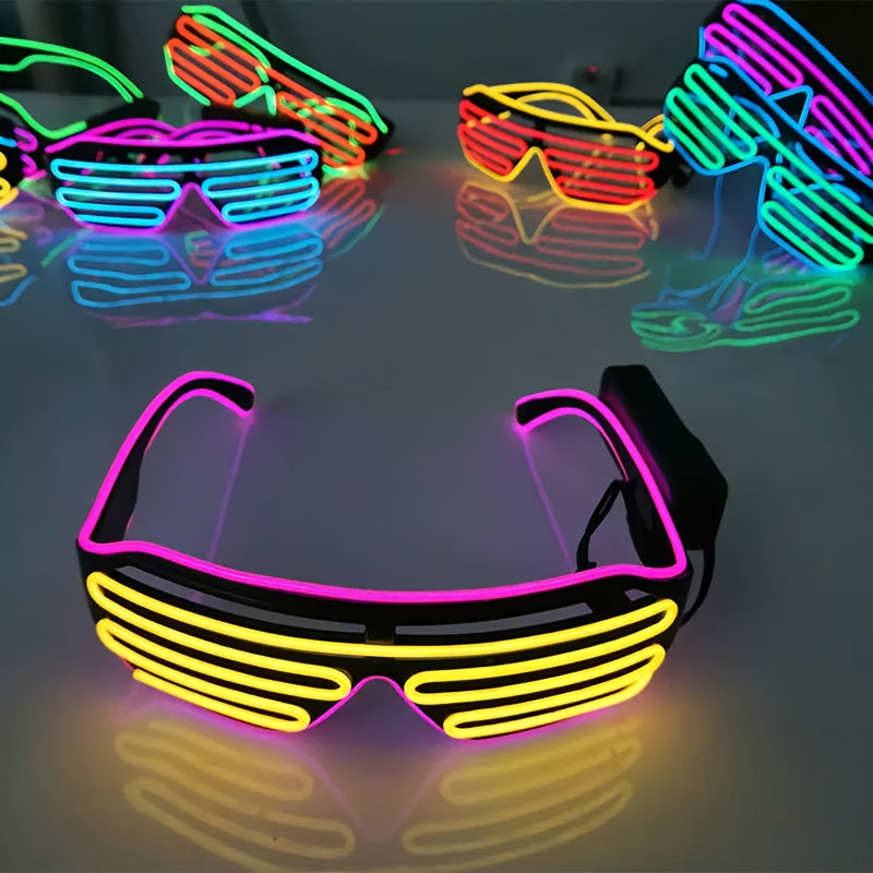 LED Party Glasses - Neon Eyes Glow-in-the-Dark Blinking Effect
